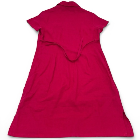 Mercer & Madison 100% Linen Shirt Dress – Hot Pink – Size 12 - Picture 2 of 10